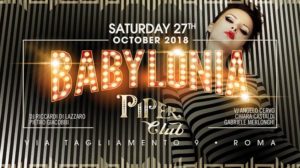 Piper Club Roma Sabato 27 Ottobre 2018