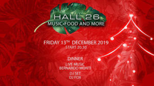 Hall26 | Venerdì 13 Dicembre 2019 – Il Preserata live del Room26