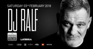 Room 26 Roma Sabato 3 Febbraio 2018 – Dj Ralf