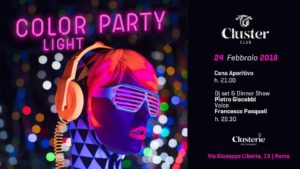 Cluster Roma Sabato 24 Febbraio 2018 – Clusterie