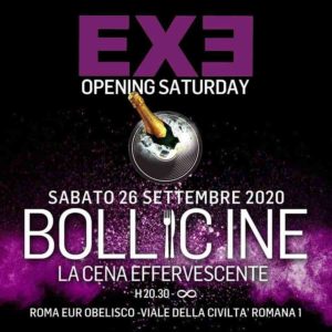 Exe Roma | Sabato 26 Settembre 2020 – Opening Saturday