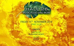 Hall26 | Venerdì 15 Novembre 2019 – Il Preserata live del Room26