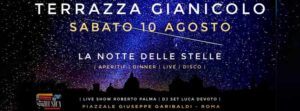 Terrazza Gianicolo | Sabato 10 Agosto 2019
